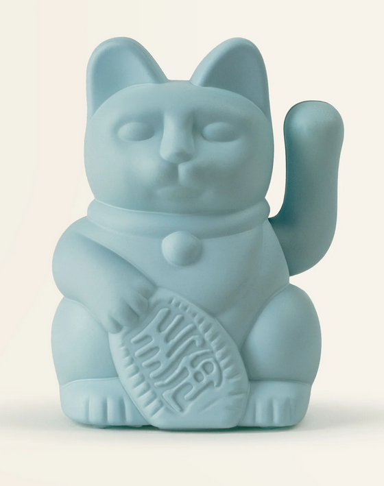 Winkekatze Solar Hellblau