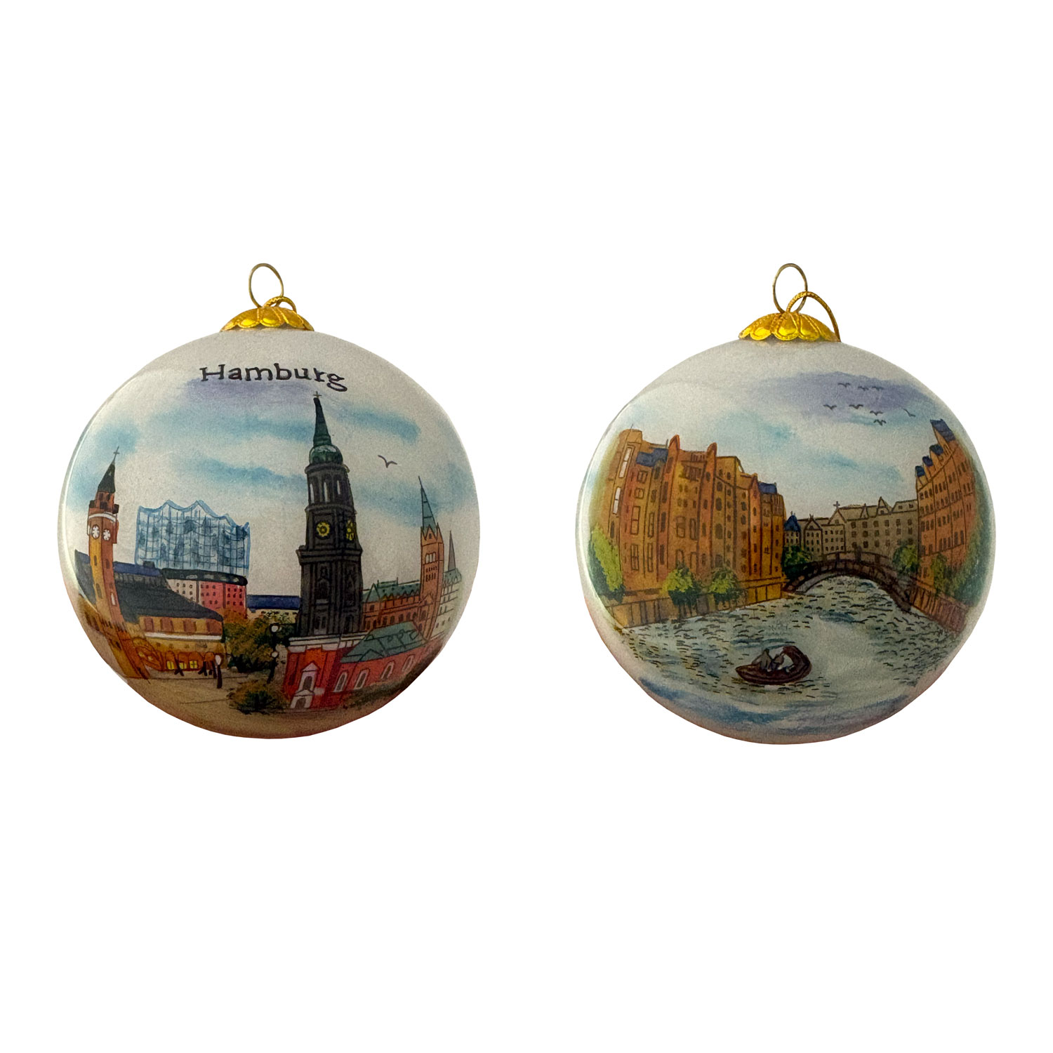 Weihnachtskugel in Hamburg Stil