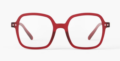 brille mit roten rahmen