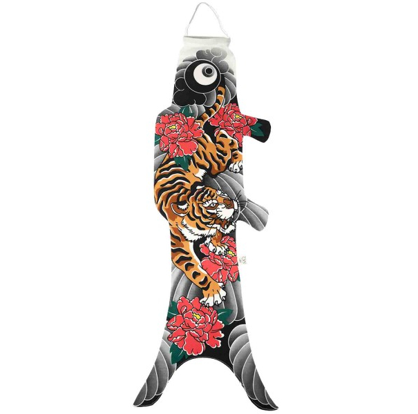 dekorativer koikarpfen mit Tigermotiv