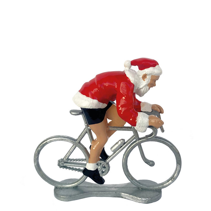 Fahrradfahrer santa claus