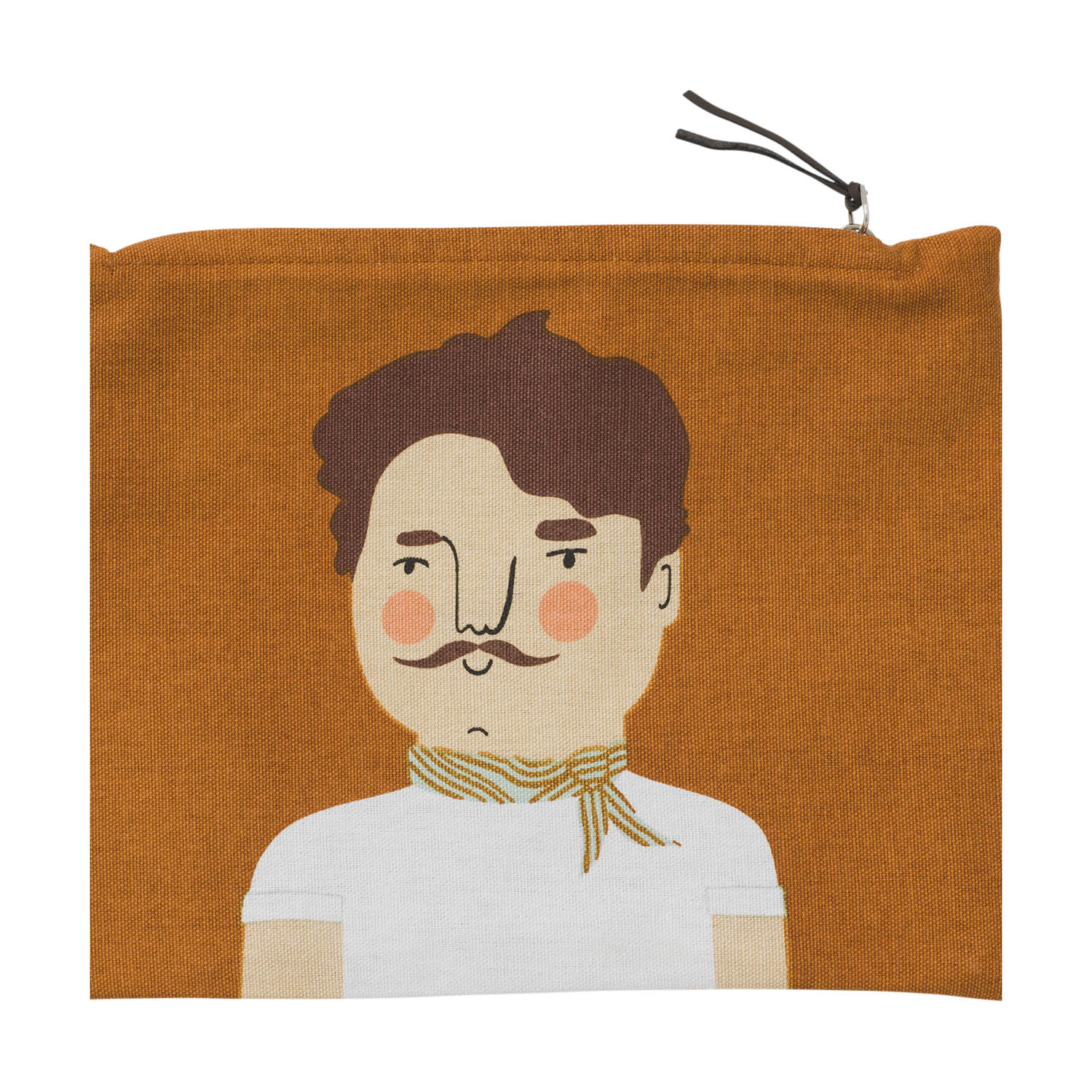 CARLOS toiletry bag orange CARLOS toiletry bag mit mannmotiv