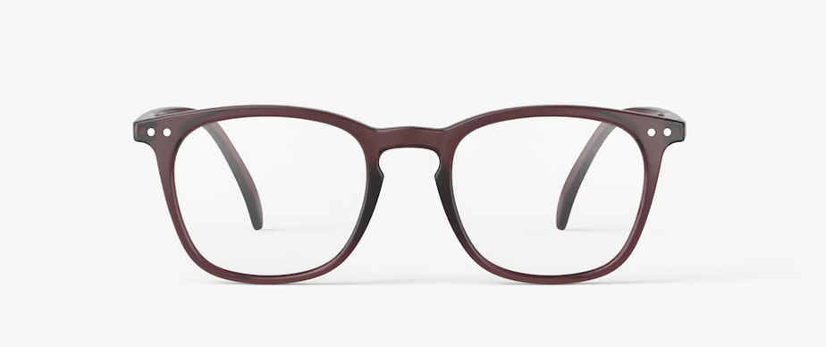 #E Old Leather Lesebrille model E weinrotes gestell