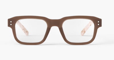 #QUOTE Light Marble Lesebrille mit braunem tahmen