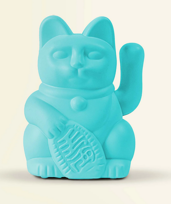 Winkekatze Solar Türkis