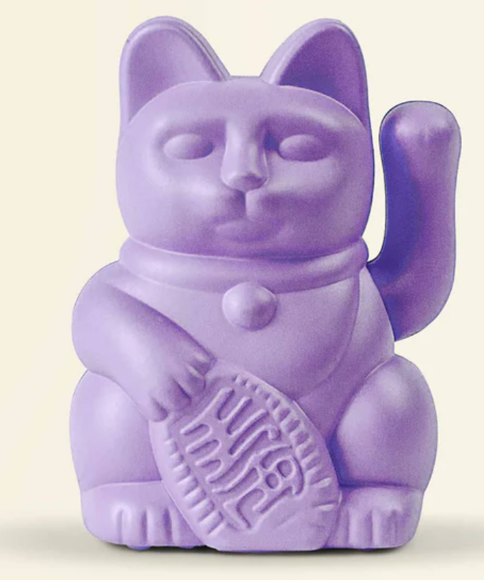 Winkekatze Solar Lila