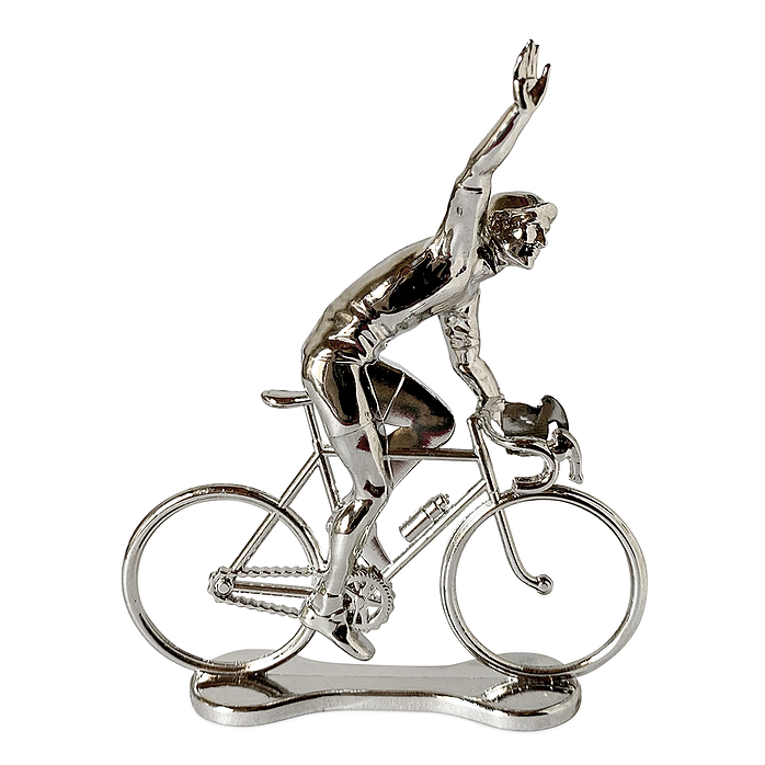 Fahrradfahrer Sieger silber