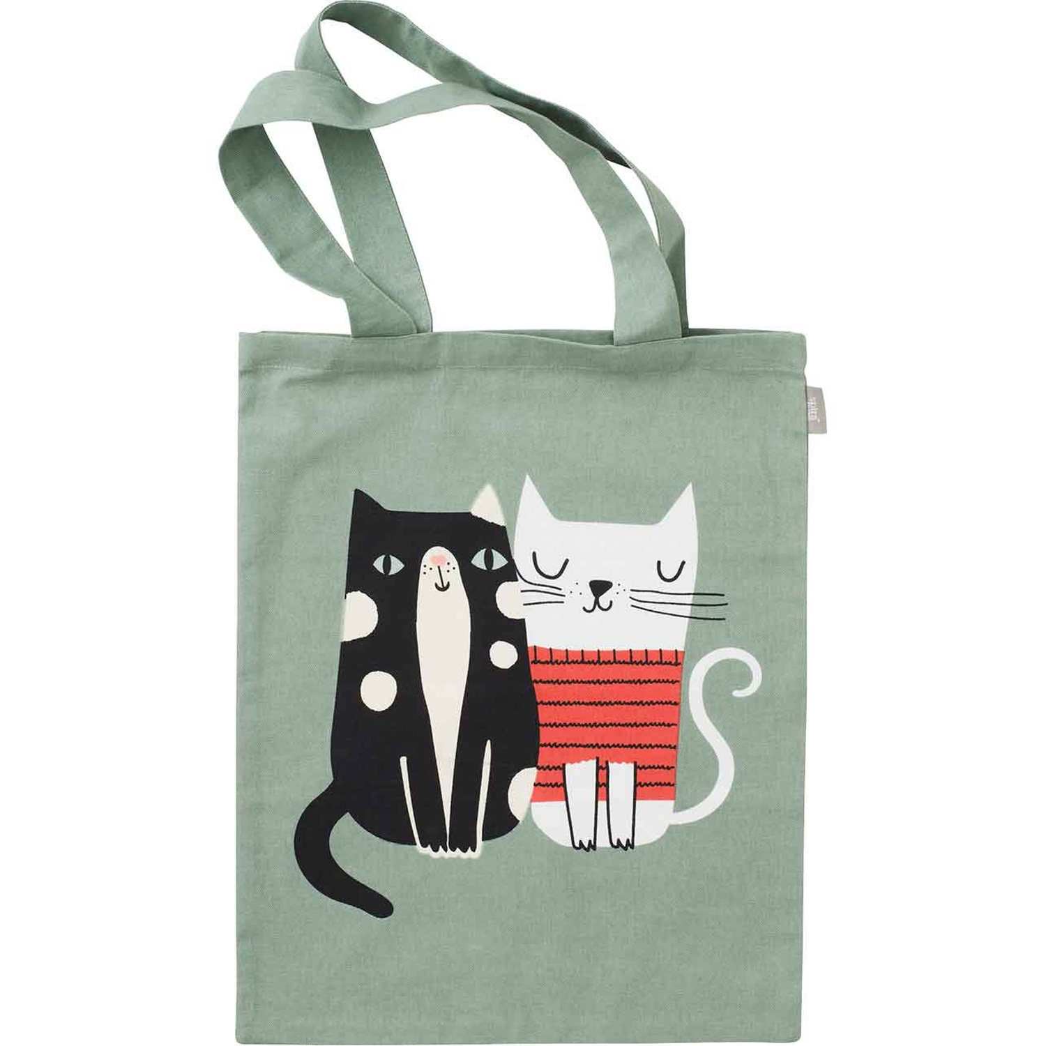 Katzen Kattkärlek grüner beutel mit katzen motiv