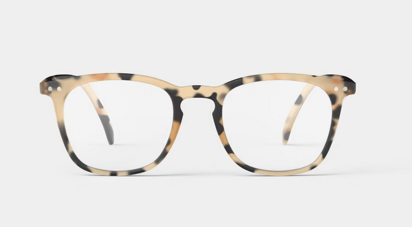 #E Light Tortoise Lesebrille Moell #E mit beige/schwarzem rahmen