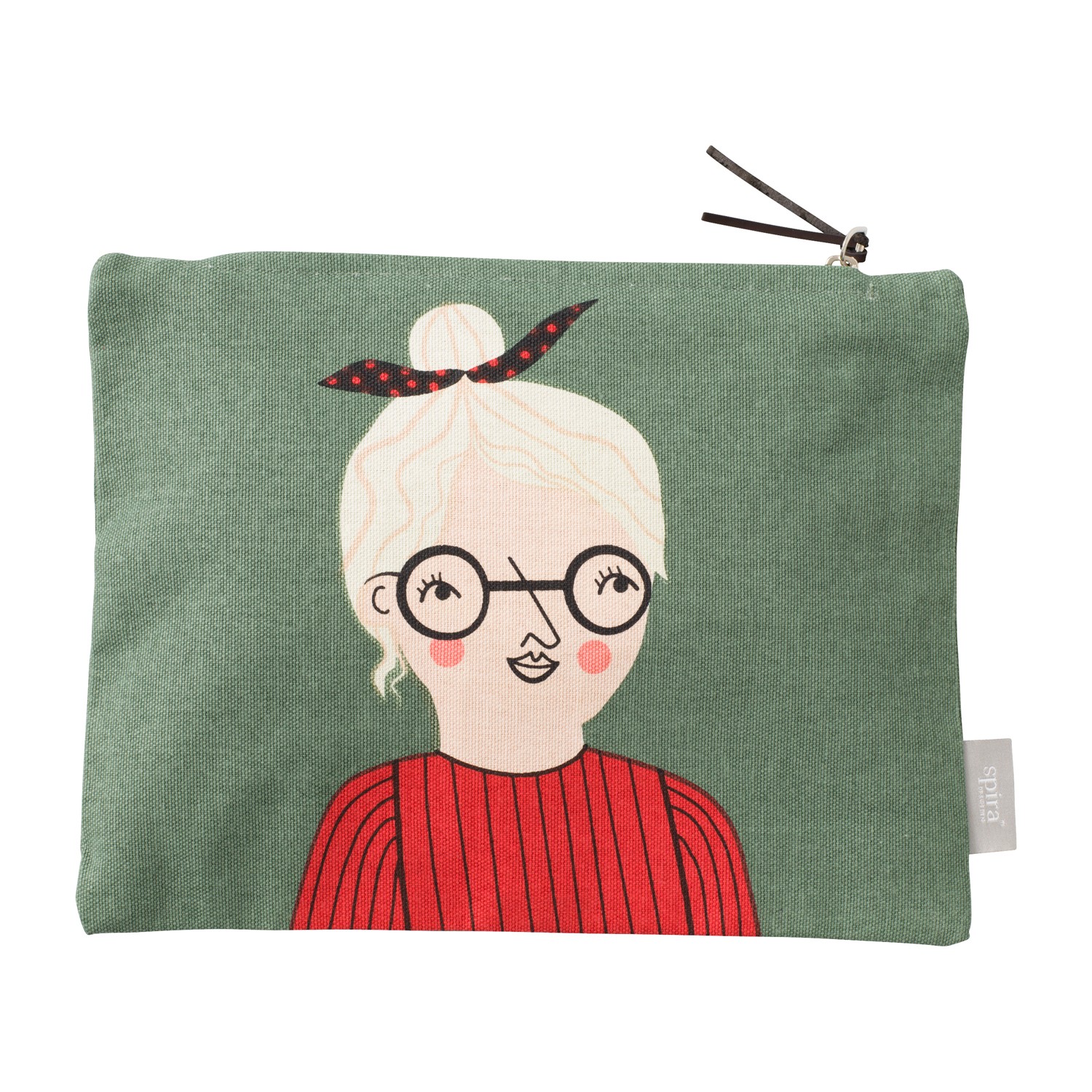 grüne BODIL toiletry bag mit damenmotiv
