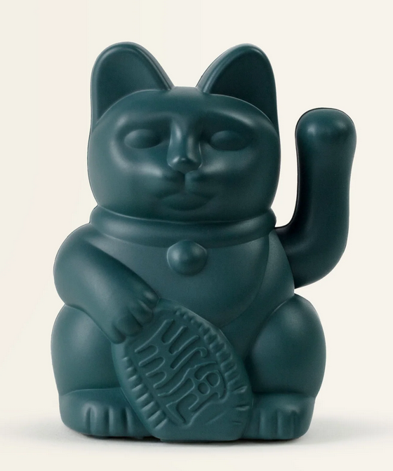 Winkekatze Solar Grün