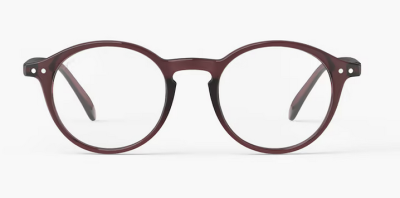 Lesebrille mit weinrotem Gestell