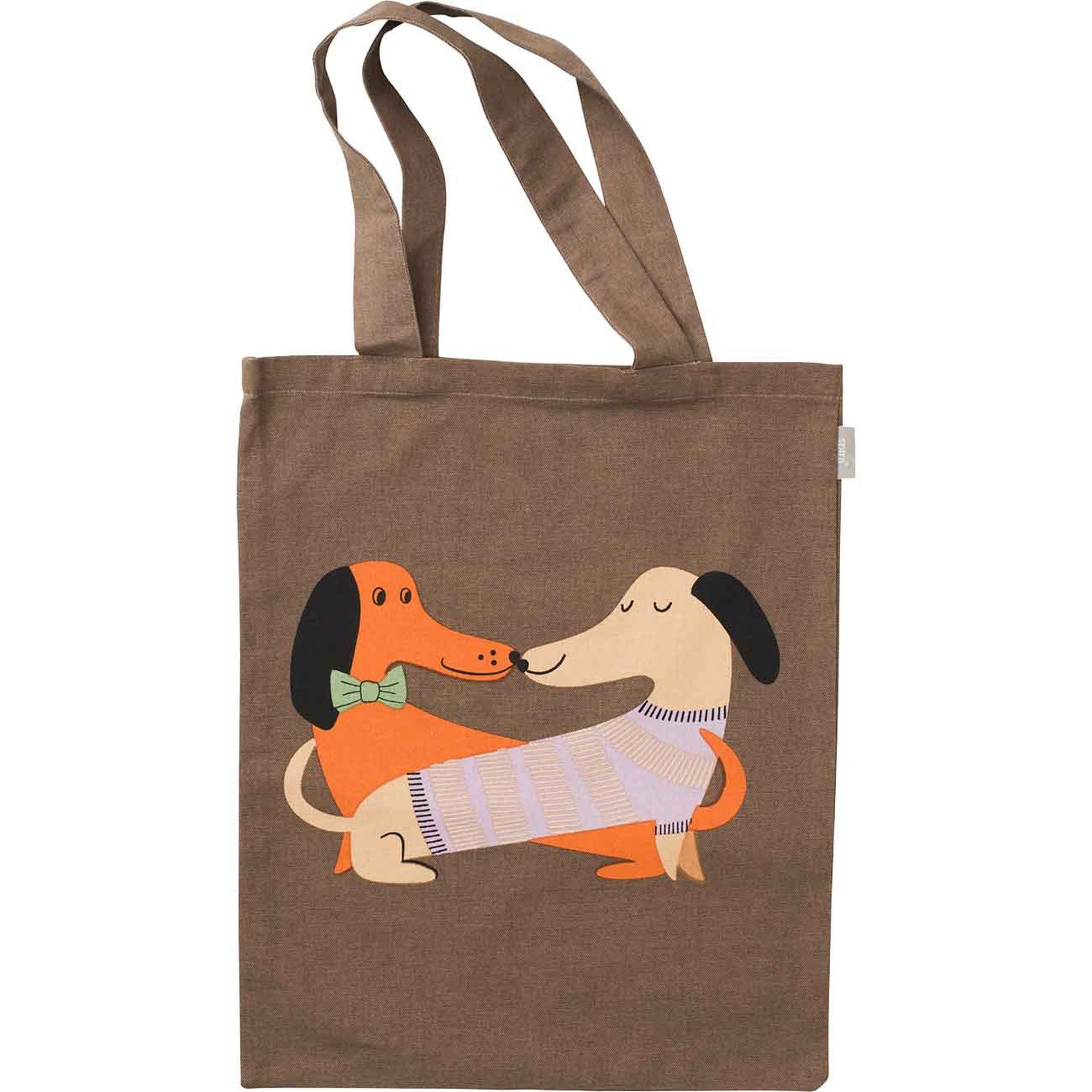 Hunde Hundkärlek Brauner beutel mit hundendrauf